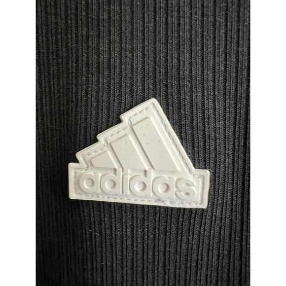 ADIDAS Black New Ribbed Sleeveless Athletic Midi Dress - Picture 4 of 12